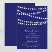 Indigo Twinkle Rehearsal Dinner Invitation Kaart (Voorkant / Achterkant)
