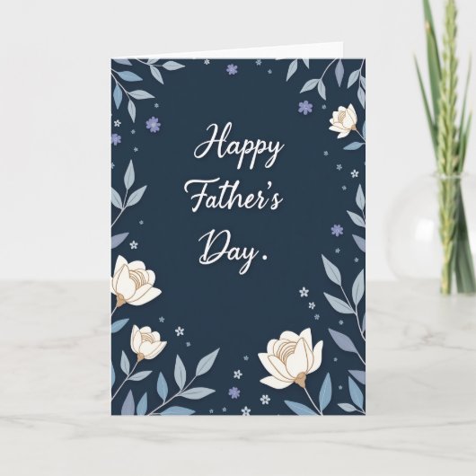 Indigo Vaderdag Wensen Kaart (Voorkant)