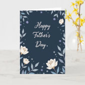 Indigo Vaderdag Wensen Kaart (Gele Bloem)