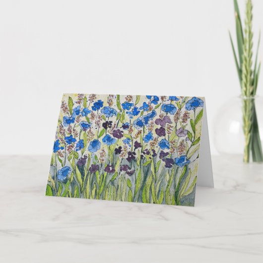 Indigo Veld 7x5 Notitiekaart (Voorkant)
