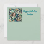 INDIGO ~ Verjaardagskaart ~ Jong meisje ~  (Achterkant)