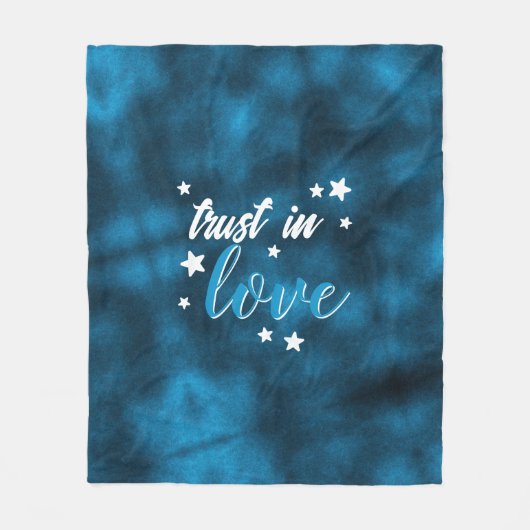 Indigo "Vertrouw op Liefde" Fleece Deken (Voorkant)