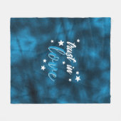 Indigo "Vertrouw op Liefde" Fleece Deken (Voorkant (Horizontaal))