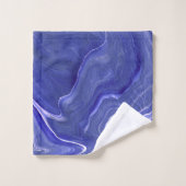 Indigo Violet Agate Marble Abstraction Bad Handdoek (Wasdoekje)