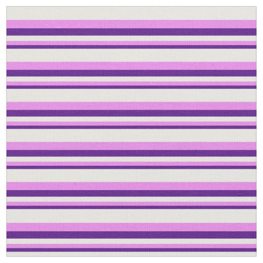 Indigo, Violet en Mint Cream Striped Pattern Stof (Close Up)