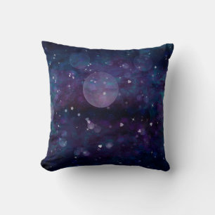 Indigo Violet Mooie Glitter Lichtjes Hartjes & Ste Kussen