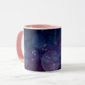 Indigo Violet Pretty Sparkle Lights Hearts & Stars Mok (Voorkant links)