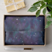 Indigo Violet  Sparkle Lights Harten en sterren Tissuepapier (Geschenk)