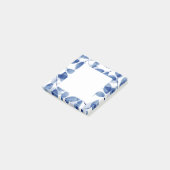 Indigo watercolorbladeren post-it® notes (Schuin)