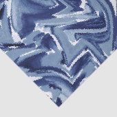 Indigo Waterverf Abstract Tissuepapier (Detail)