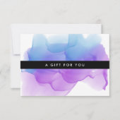 Indigo Waterverf Blot | Cadeaubon (Voorkant)