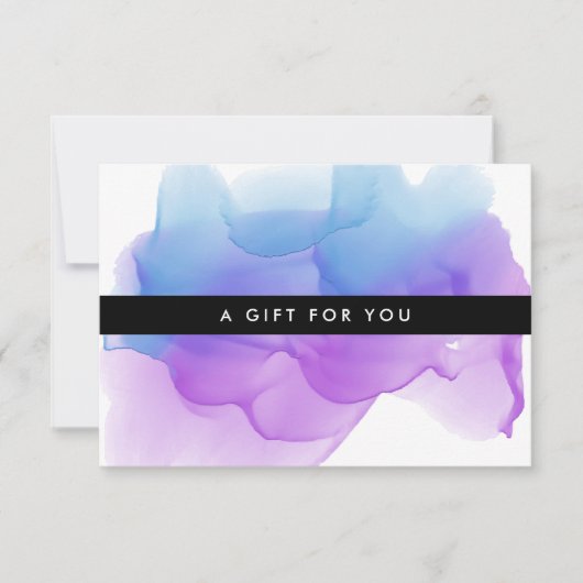 Indigo Waterverf Blot | Cadeaubon (Voorkant)