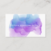 Indigo Waterverf Blot Visitekaartje (Voorkant)