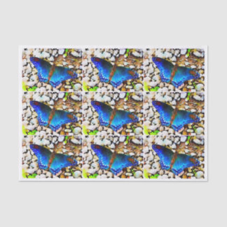 Indigo Waterverf Butterfly Tissuepapier