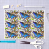 Indigo Waterverf Butterfly Tissuepapier (Craft)