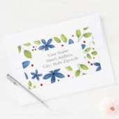Indigo Waterverf Floral Bouquet Pattern labels (Envelop)