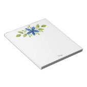 Indigo Waterverf Floral Swag 2 Notitieblok (Schuin)