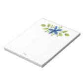 Indigo Waterverf Floral Swag 2 Notitieblok (Linkerzijde)