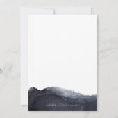 Indigo waterverf houdt van moderne, eenvoudige bru kaart (Achterkant)