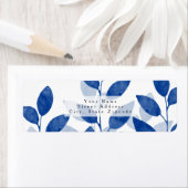 Indigo Waterverf Leaves Etiket (Insitu)