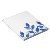 Indigo Waterverf Leaves Notitieblok (Schuin)