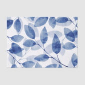 Indigo Waterverf Leaves Tissuepapier (Voorkant)