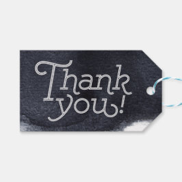 Indigo waterverf modern eenvoudig bruiloft dank u cadeaulabel