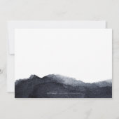 Indigo waterverf modern eenvoudig sparen de datum save the date (Achterkant)