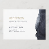 Indigo waterverf moderne eenvoudige bruiloft recep informatiekaartje (Voorkant)