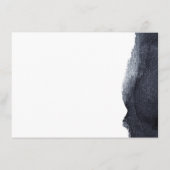 Indigo waterverf moderne eenvoudige bruiloft recep informatiekaartje (Achterkant)