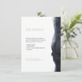 Indigo waterverf moderne eenvoudige trouwrichting informatiekaartje (Staand voorkant)