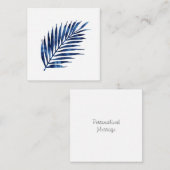 Indigo Waterverf Palm Fronds Notitiekaartje (Voorkant / Achterkant)