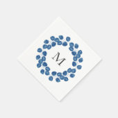 Indigo Waterverf Silver Dollar Eucalyptus Wreater Servet (Hoek)