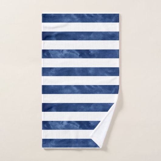 Indigo Waterverf Stripes Bad Handdoek (Handdoek)