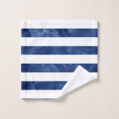 Indigo Waterverf Stripes Bad Handdoek (Wasdoekje)