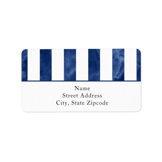 Indigo Waterverf Stripes Etiket (Voorkant)