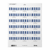 Indigo Waterverf Stripes Etiket (Full Sheet)