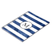 Indigo Waterverf Stripes Notitieboek (Linkerzijde)