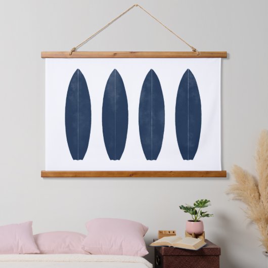 Indigo-Waterverf Surfboards bekerdarm Hangend Wandkleed (Slaapkamer)