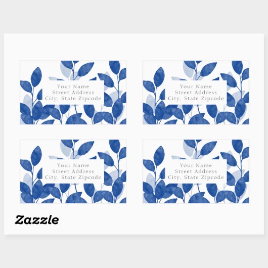 Indigo Waterverf Verlaat labels (Vel)