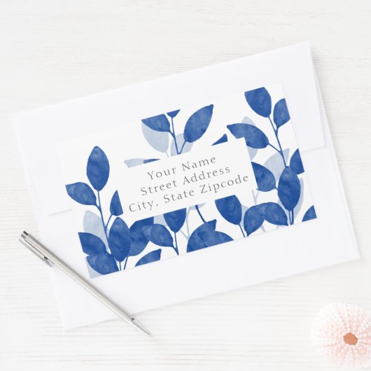 Indigo Waterverf Verlaat labels (Envelop)
