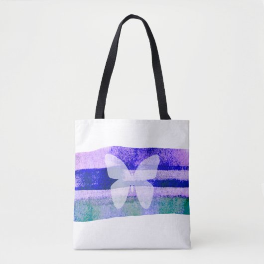 Indigo Waterverf vlinder Tote Bag (Voorkant)