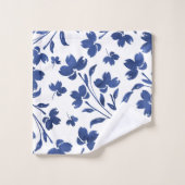 Indigo Waterverf Vloerstenen Bad Handdoek (Wasdoekje)