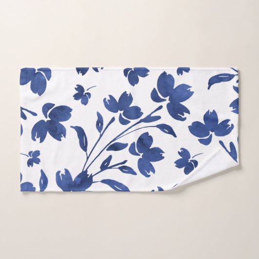 Indigo Waterverf Vloerstenen Bad Handdoek (Handdoek)