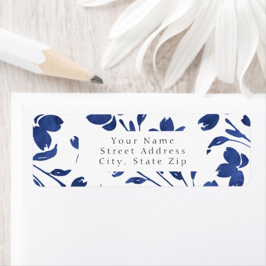 Indigo Waterverf Vloerstenen Etiket (Insitu)