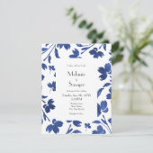 Indigo Waterverf Vloerstenen Kaart (Staand voorkant)