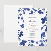 Indigo Waterverf Vloerstenen Kaart (Voorkant / Achterkant)