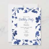 Indigo Waterverf Vloerstenen Kaart (Voorkant)