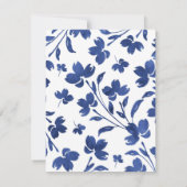 Indigo Waterverf Vloerstenen Kaart (Achterkant)