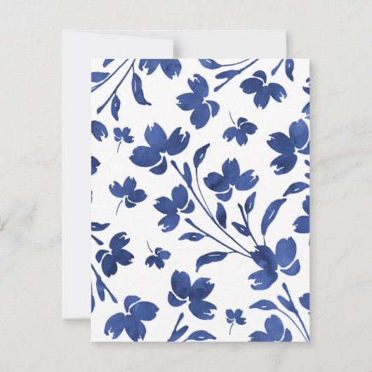 Indigo Waterverf Vloerstenen Kaart (Achterkant)